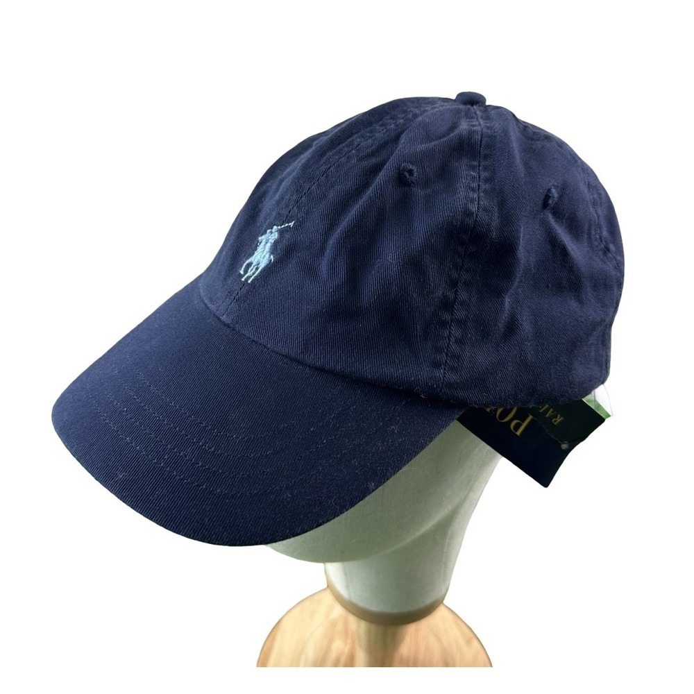 Polo Ralph Lauren Blue Pony Unisex Strapback Hat One Size NWT Navy Baseball Cap